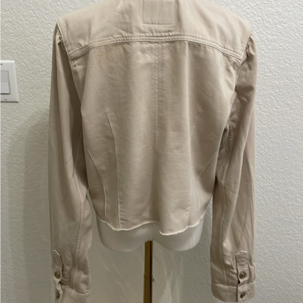 PAIGE Beige Utility Jacket with Button Front - Picture 3 of 7